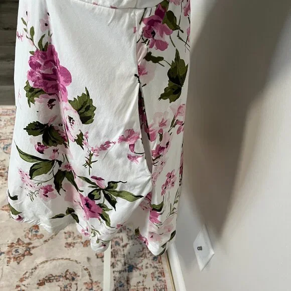 Pink and Green Floral Halter Front Sun Dress by City Studio Junior Size 13 - Picture 5 of 14